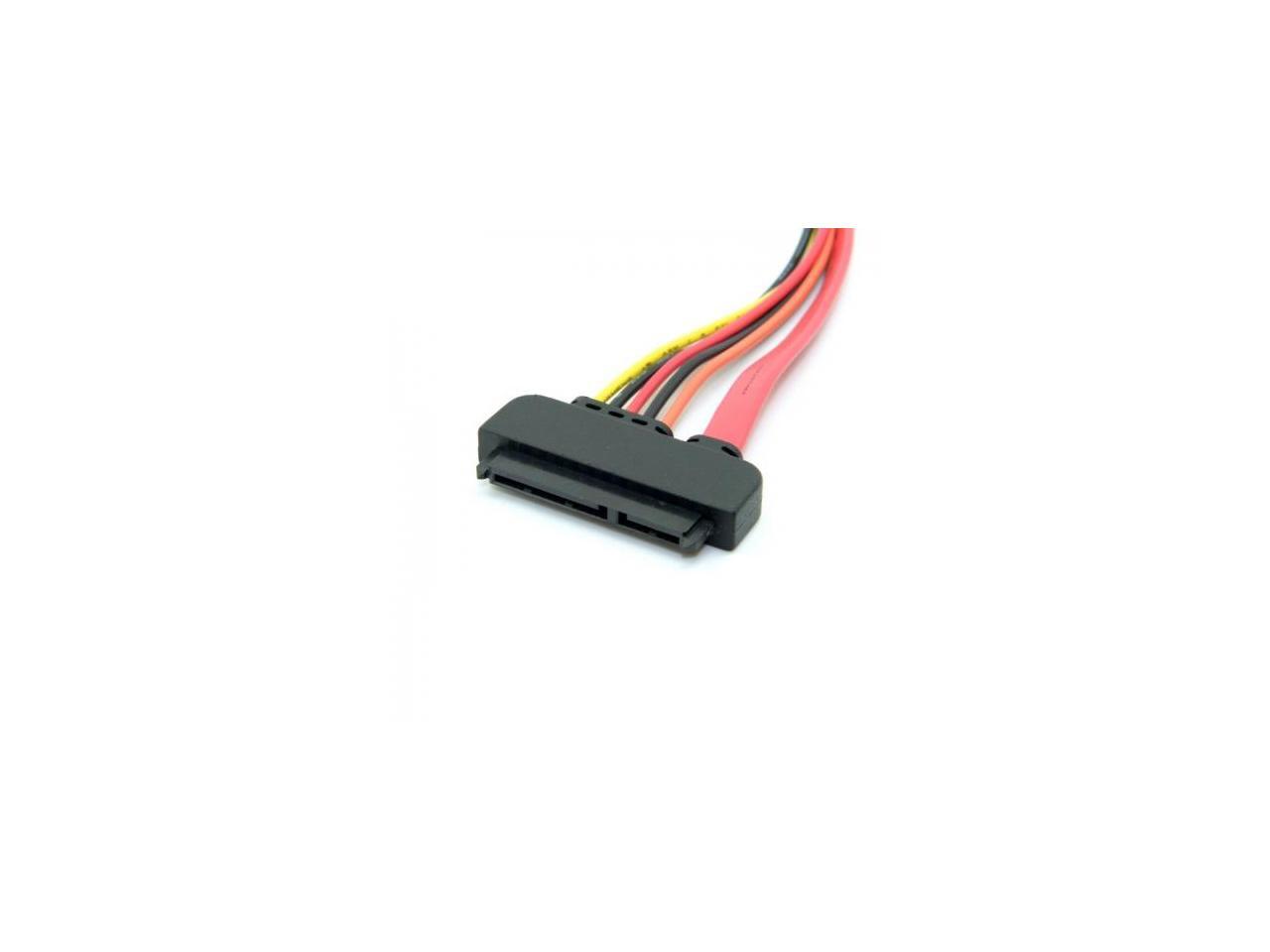 Cablecc SATA III 3.0 7+15 22 Pin SATA Male to Female Data Power