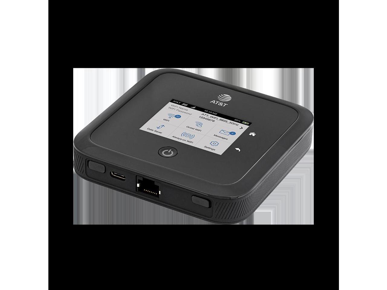 Renewed Black - Netgear Nighthawk 5G Pro MR5100 Mobile Hotspot Router AT&T Branded Latest Wi-Fi 6 Technology Secure & Faster 