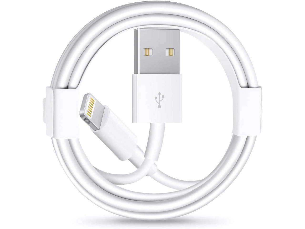 Travel Ready White 2.4a Rapid Power Charge & Sync Apple Certified iPhone Lightning USBC Cable 3 ft for iPhone 12 Pro Max Mini 11 X XS XR XS Max 8 Plus 8 7 Plus 7 iPad Pro iPad Air 