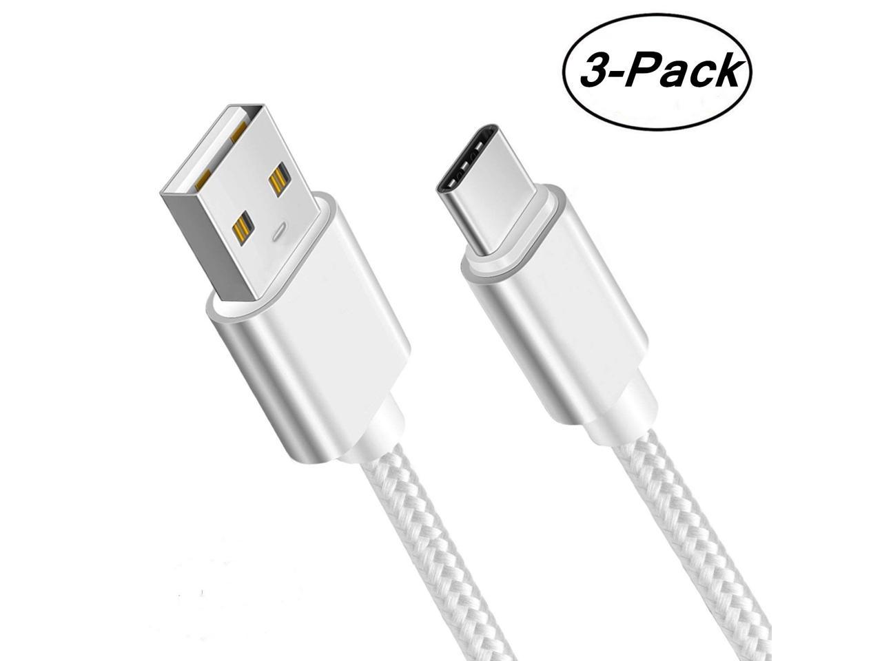 Usb Type C Cable 3pack 3ft 6ft 10ft Nylon Braided Usb A To Usb C Charger Cable Fast Charging Cord Samsung Galaxy S9 S8 Plus Note 9 8 Lg G5 G6 V30 Nexus