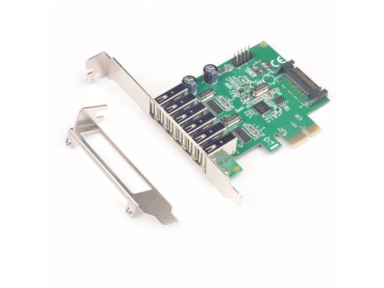 6 Ports USB 2.0 PCIE HUB CARD Renesas usb expansion USB 2.0 PCIExpress card