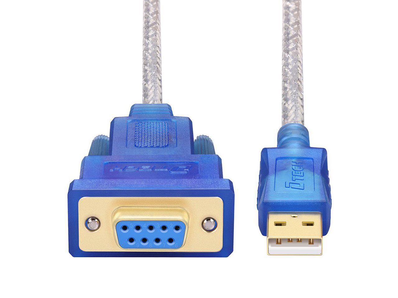 DTECH 6 Feet USB 2.0 to RS232 DB9 Female Serial Adapter Cable Supports Windows
