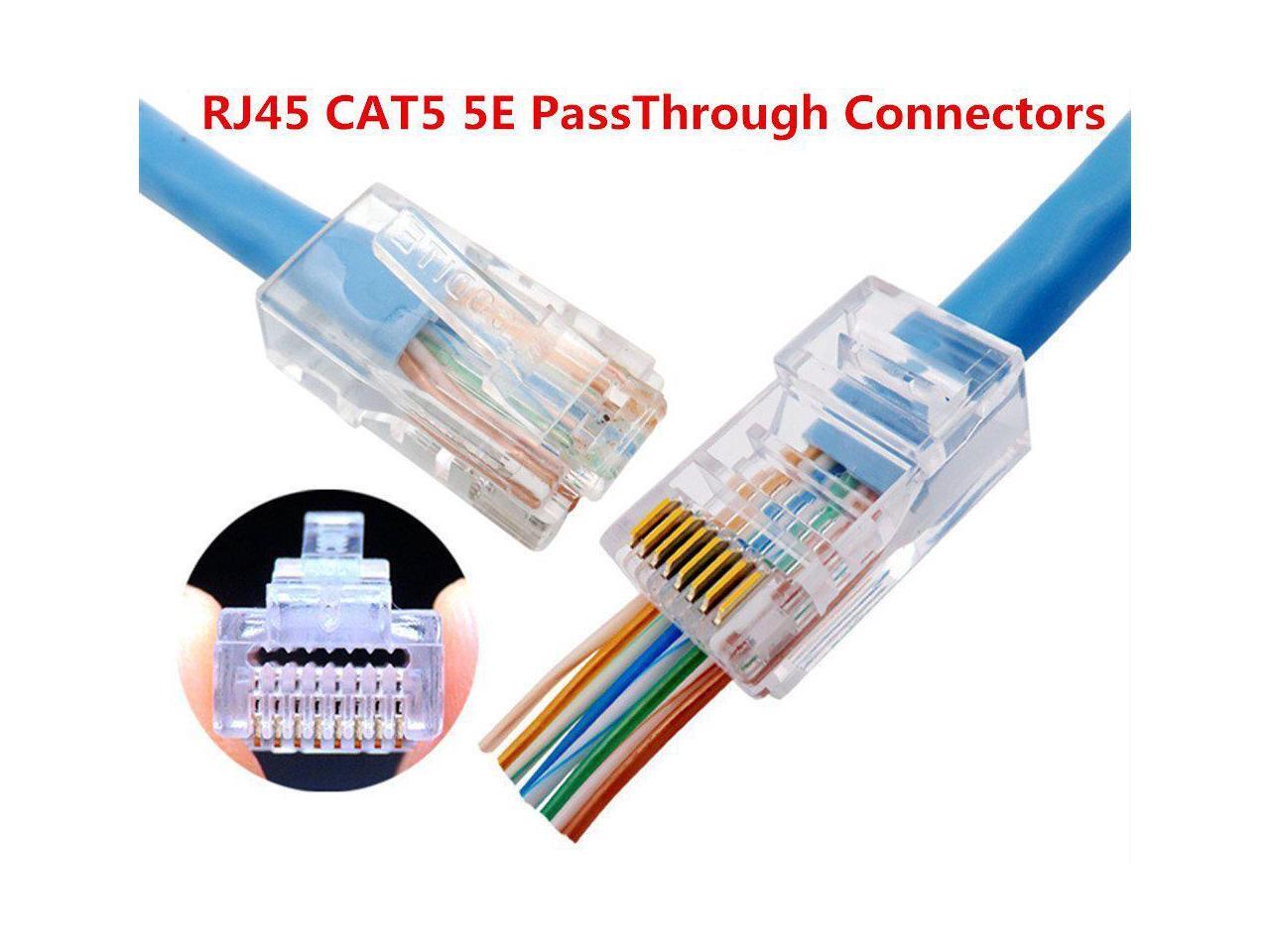 100Pcs CENTROPOWER Cat5e Connectors Cat5 Connectors RJ45 Ends Ethernet Cable Crimp Connectors RJ45 Connectors