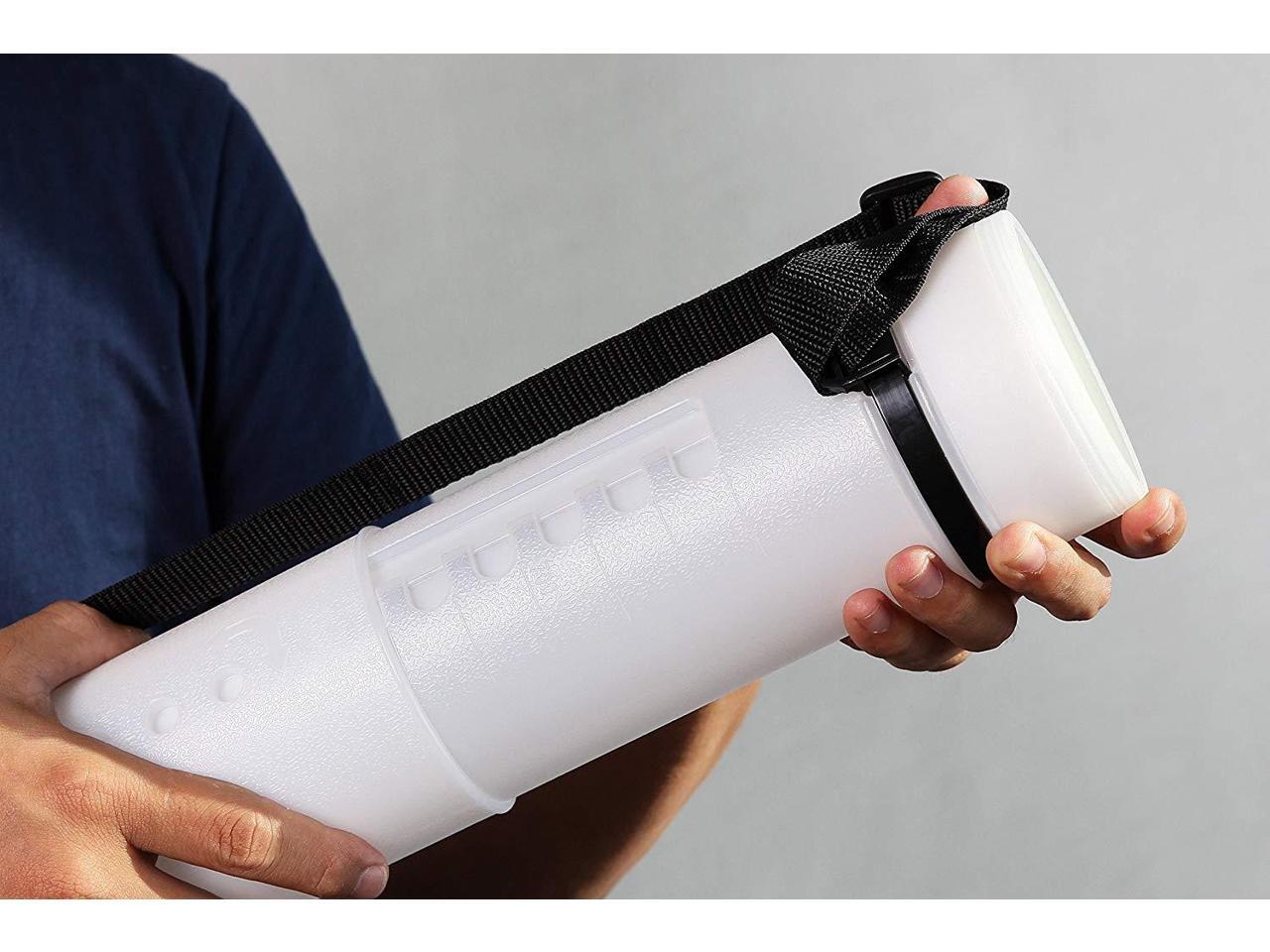 White Expandable Blueprints Paintings Document Tube Drawings Poster Tube with Strap 24.75 x 3.5 x 3.3 Inches Plastic Storage Tube Plastic Poster Tube Art Carrying Case Holder for Artwork
