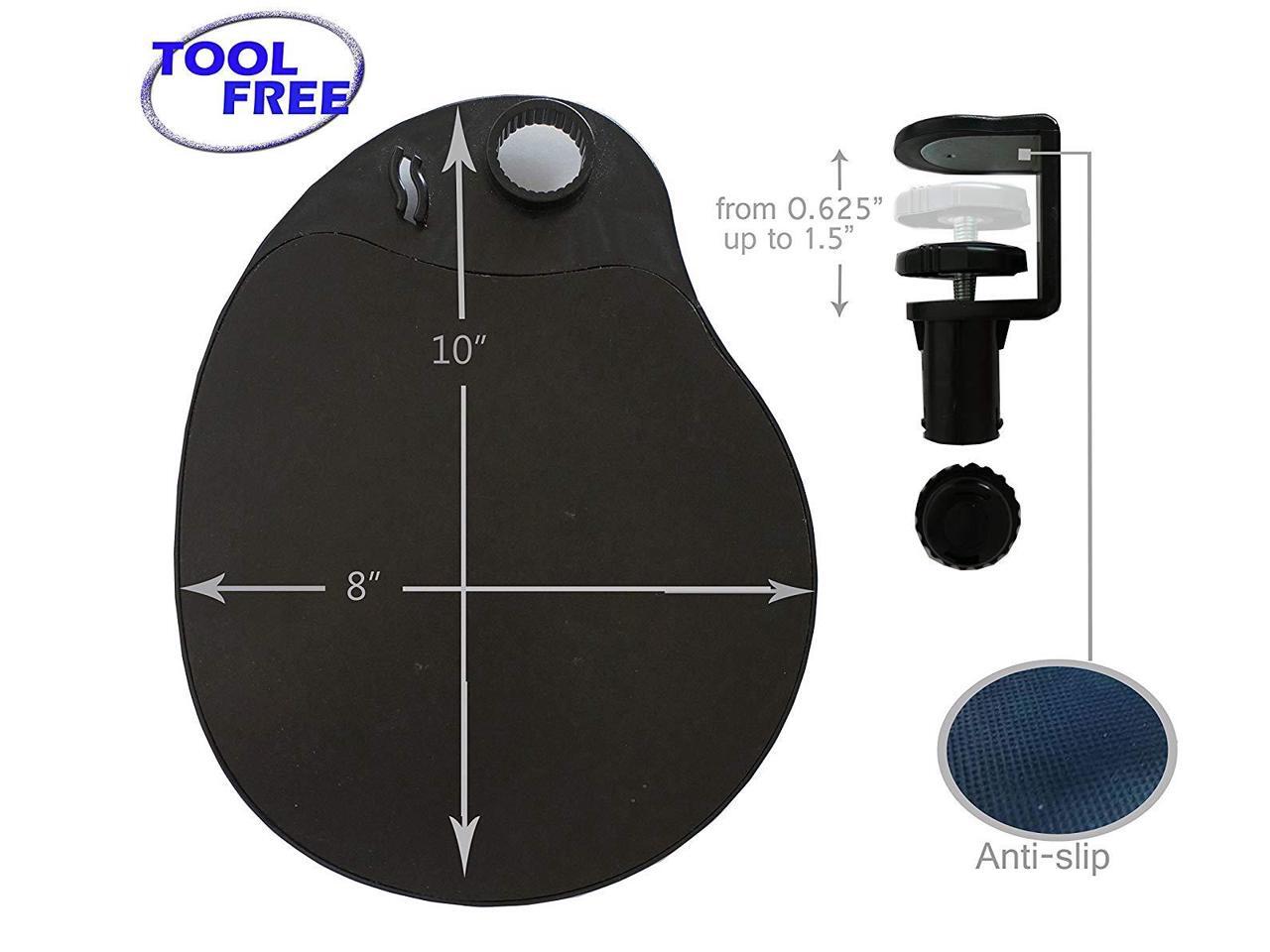 Clamp on Mouse Platform/Clip on Mouse Pad Rotating 360 Degree