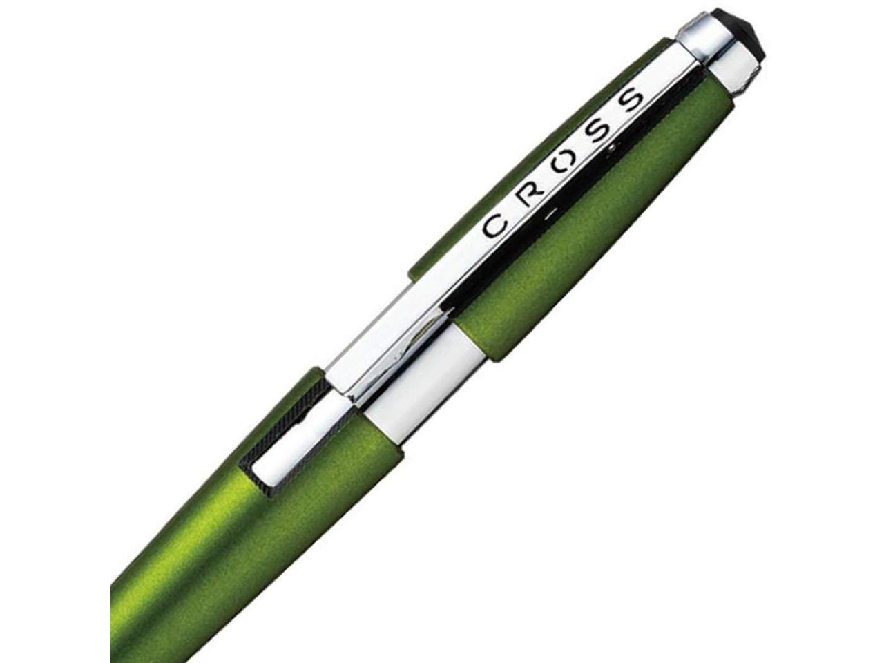 AT0555-4 CROSS OCTANE GREEN GEL INK EDGE ROLLERBALL PEN W CHROME APPOINTMENTS 