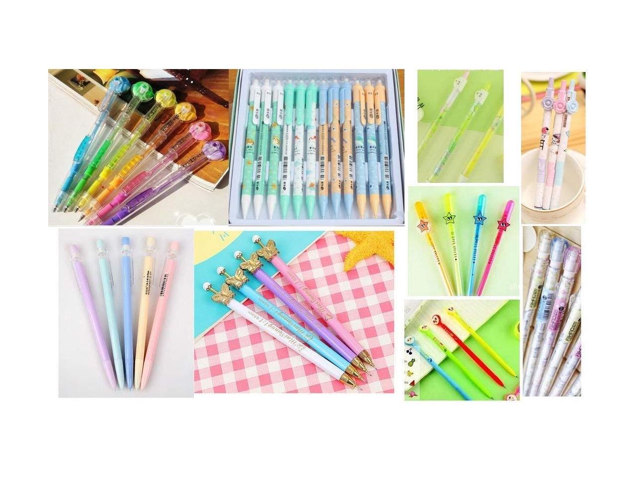 Jollin 12 Cute Korean Kawaii Mechanical Pencils With Erasers And Leading Refills Style Crown