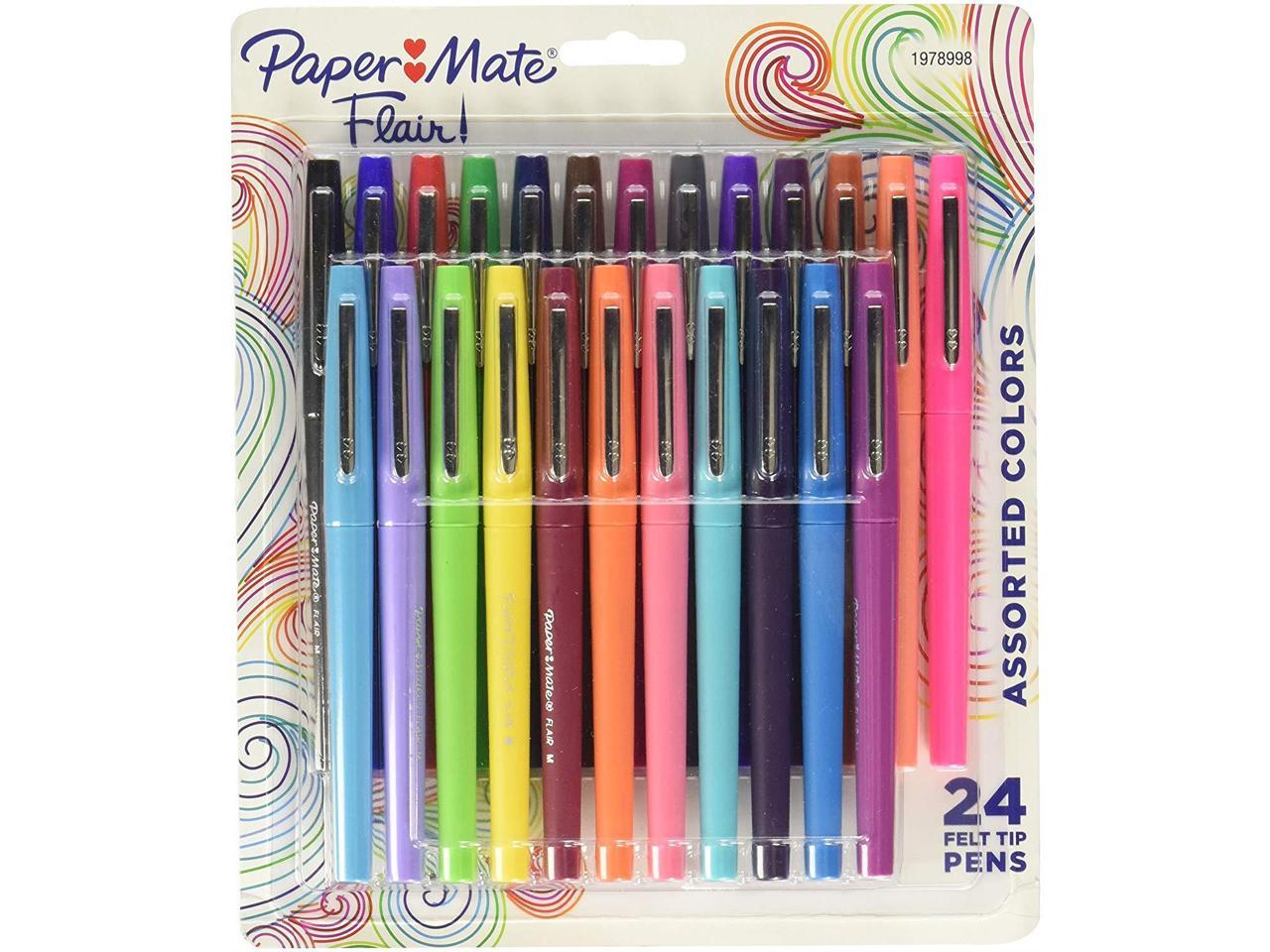Paper Mate Flair Felt Tip Pens 0.7mm Red Medium Point 12 Count 