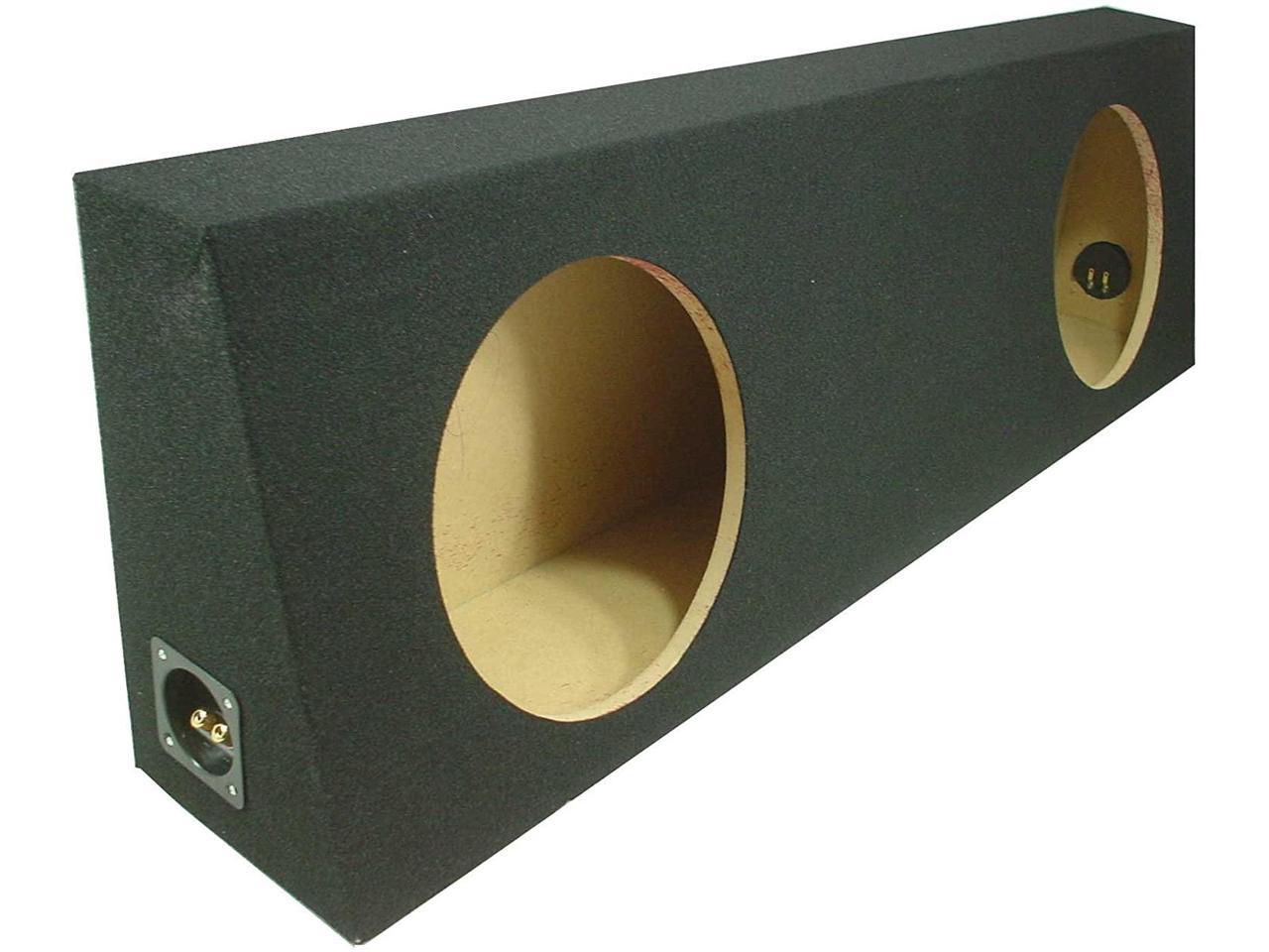 Car Audio Single 10 Slim Ported Vented Truck-Style Subwoofer Enclosure Bass Box 