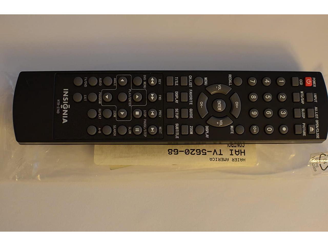 Insignia Lcd Tv Dvd Combo Remote Control Tv 56 68 Htr 274d Supplied With Models Ns Ltdvd19 Newegg Com