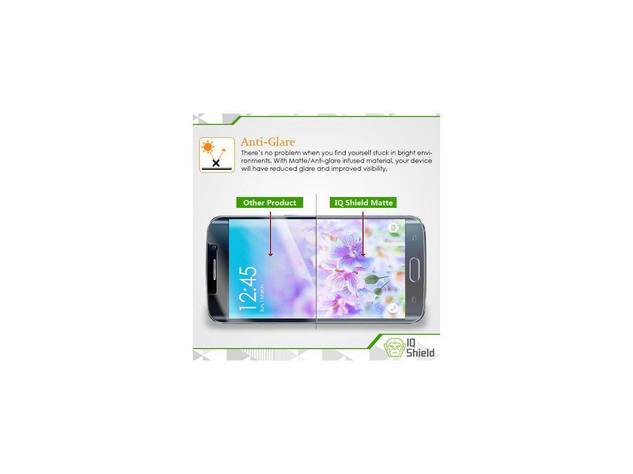 Screen Protector and Anti-Bubble Film Anti-Glare Full Coverage IQ Shield Matte Full Body Skin Compatible with LG G6 
