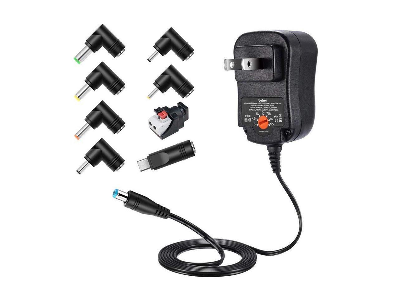12V Multi Amps AC-DC Power Supply Adapter With 4,8 Way Power Splitter 