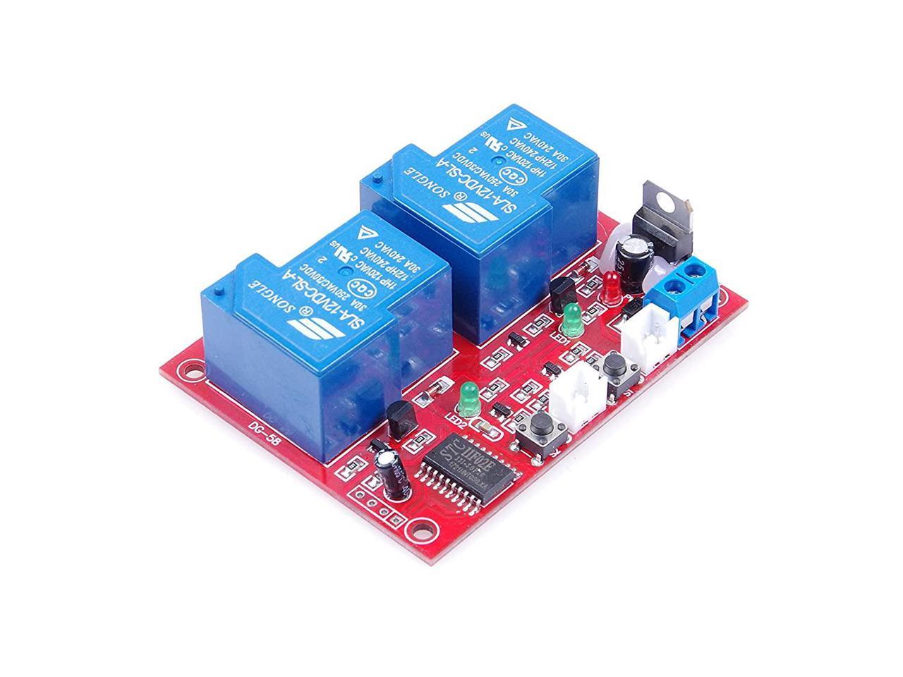 KNACRO DC 12V 30A 1-Channel Self-Latching Relay Module One-Button Bistable Switch One-Button Start Stop High-Level Trigger
