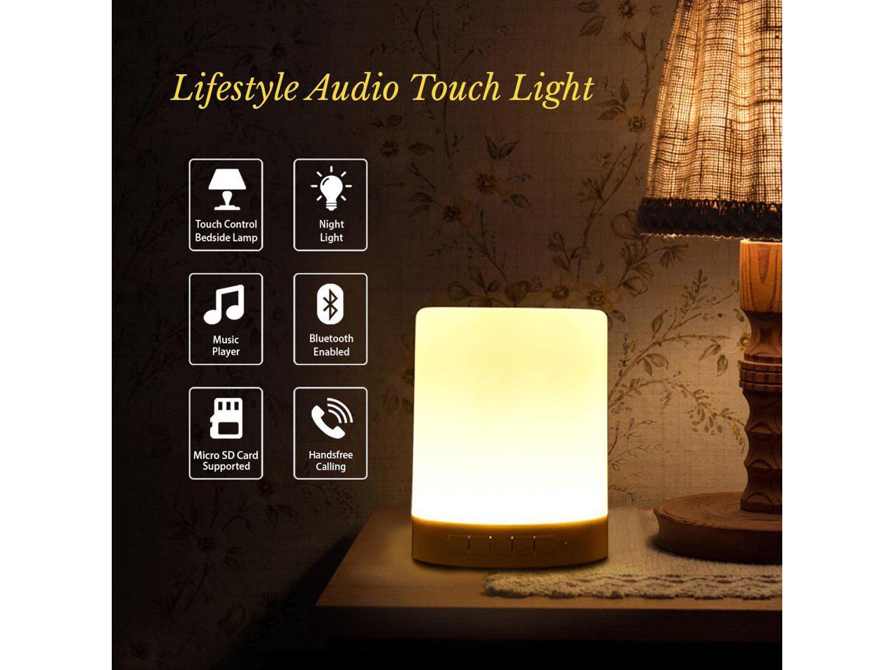 Wireless Bluetooth Stereo Speaker Touch Portable Night Light New Led night lamp