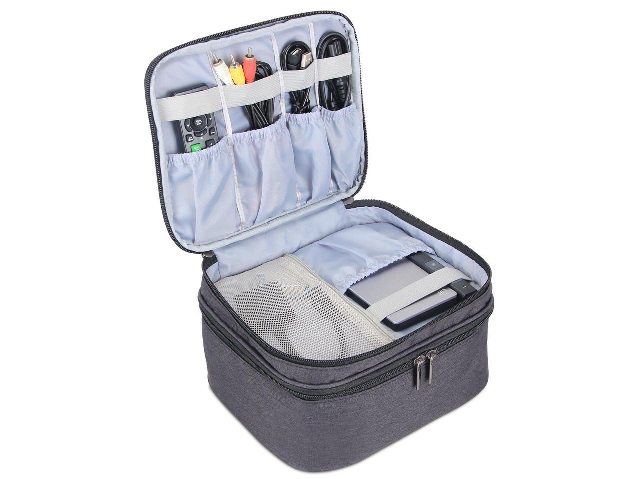 Portable Case for Mini Projector and Accessories Fits Most Major Mini Projectors Black Luxja Carrying Bag for DR.J Mini Projector