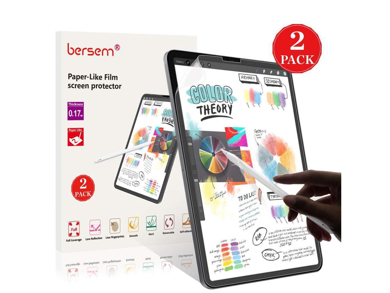 Bersem Paperlike Ipad Pro 11 Screen Protector 2 Pack Write And Draw Like On Paper With Paper Texture For Ipad Pro 11 18 Anti Glare Matte Surface Easy Install Non Glass Newegg Com