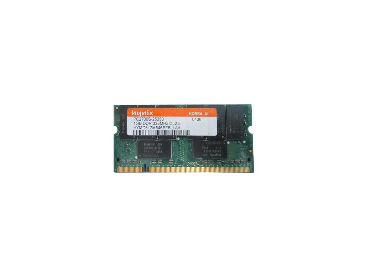 Hynix 1Gb Ddr Pc-2700 333Mhz Non-Ecc Unbuffered Cl2.5 2.5V Dual Rank MemoryMasters 