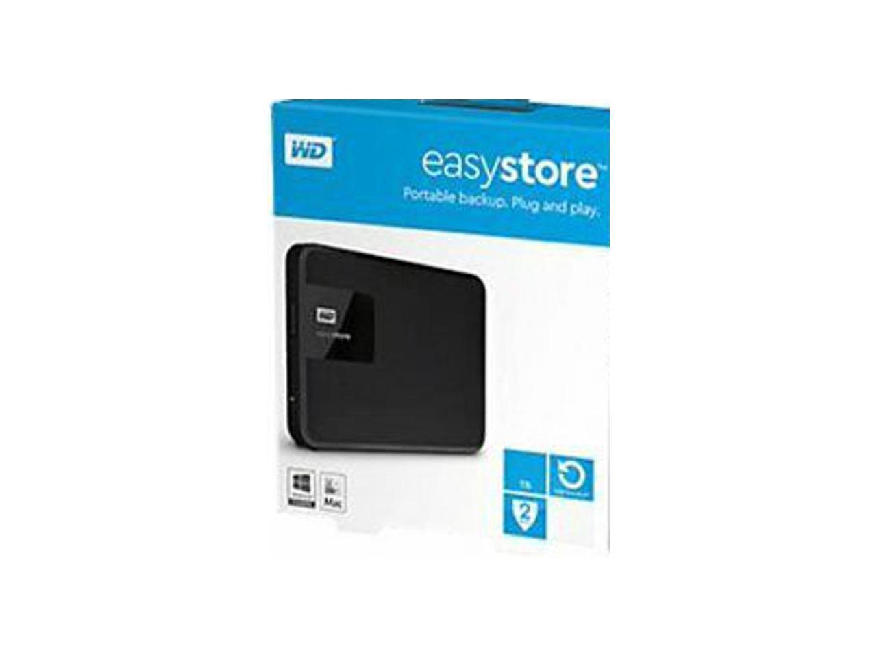 Wd easystore 5tb external usb 3 0 portable hard drive black newegg