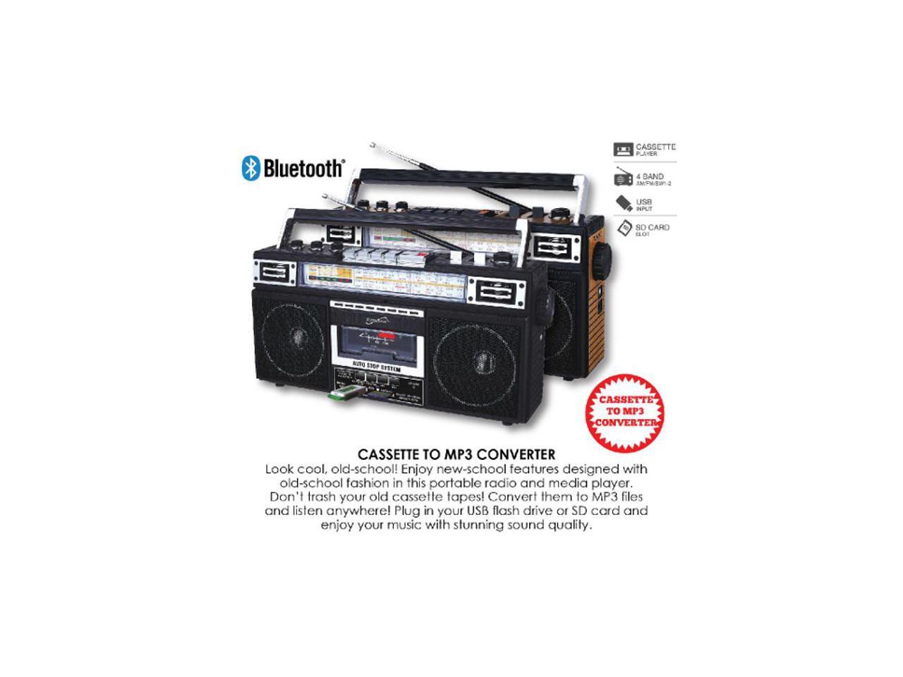 Supersonic Inc Sc 3201bt Wd 4 Band Radio And Cassette Player Cassette