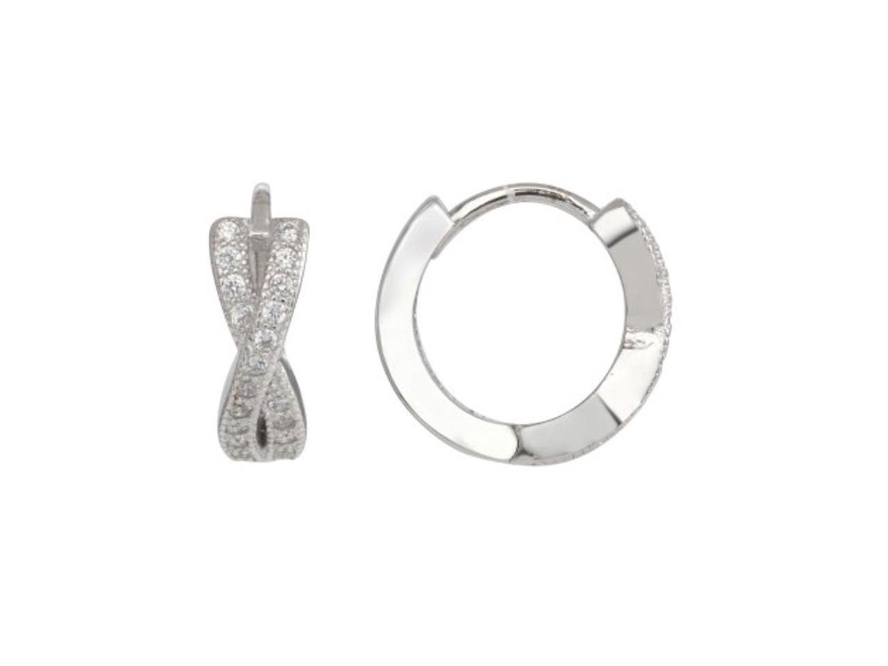 Wedding Band Glitzs Jewels 925 Sterling Silver Hollow Hoop Earrings for Women in Gift Box 4 mm 