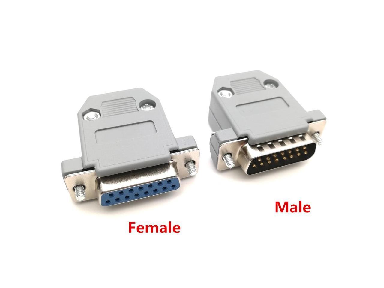 RS232 Parallel DB15 Serial Port VGA 15 Pin Male/Female Solder Connector 2 Rows D 