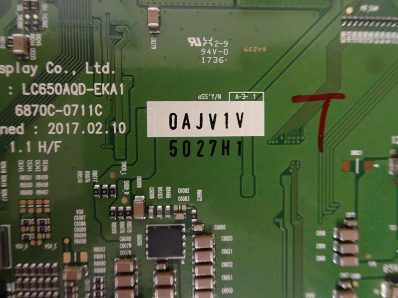 LG OLED65C7PU TCon Board (6870C0711C) 6871L5027H