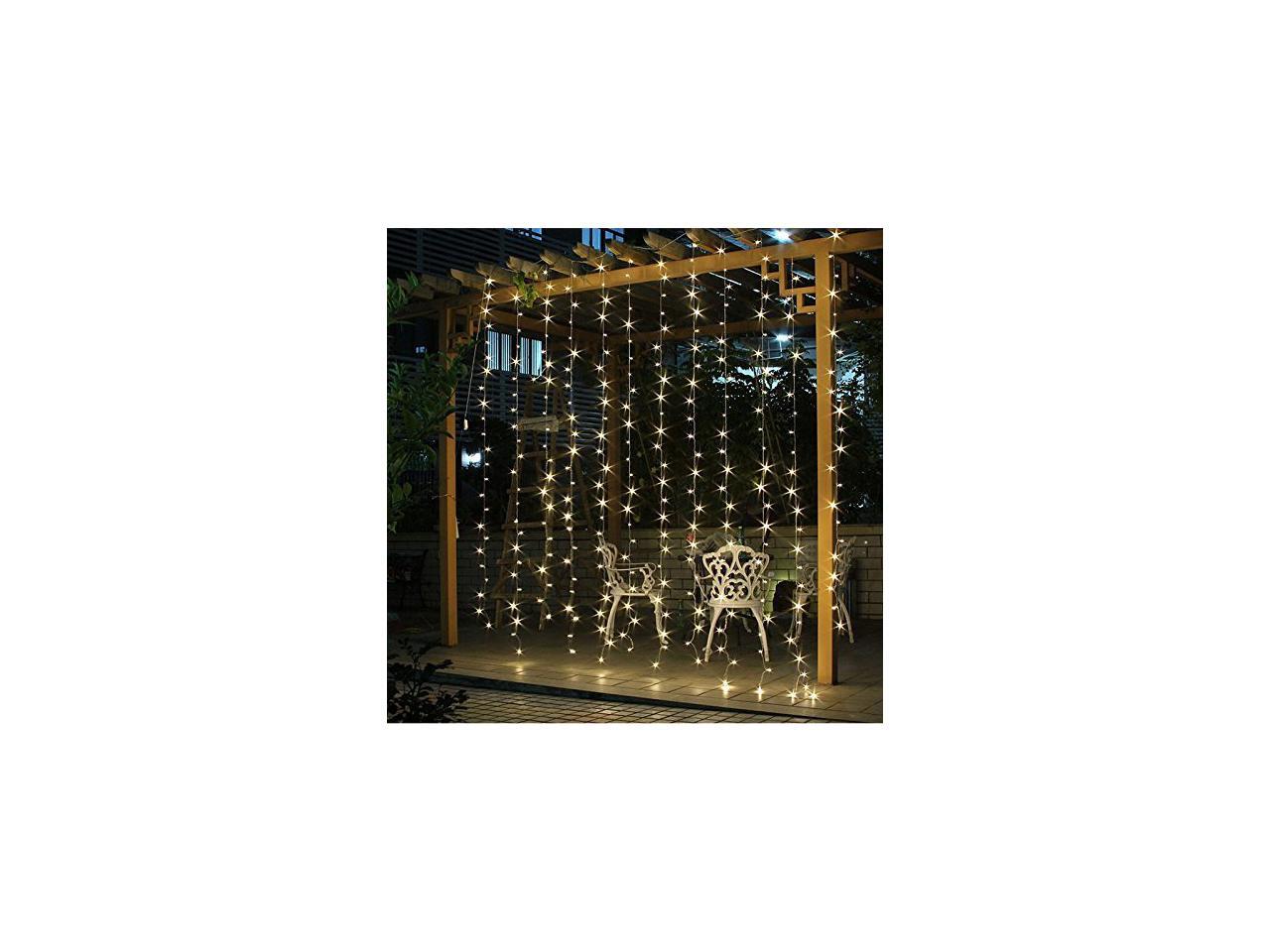 twinkle star 300 led window curtain string light