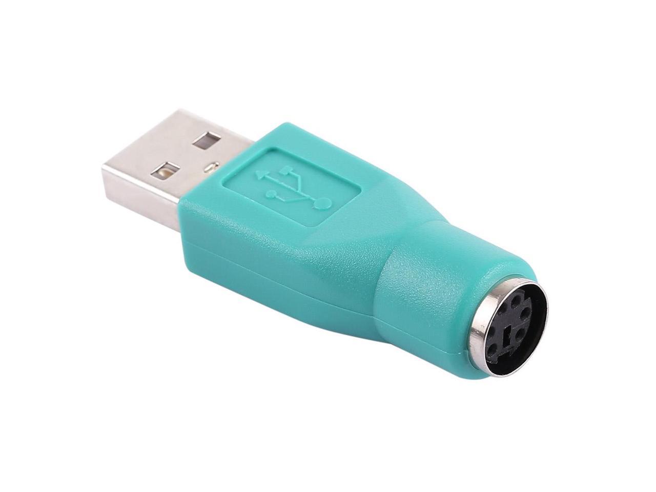 USB A Plug To Mini DIN6 Female Adapter PS 2 To USB Green Newegg Com