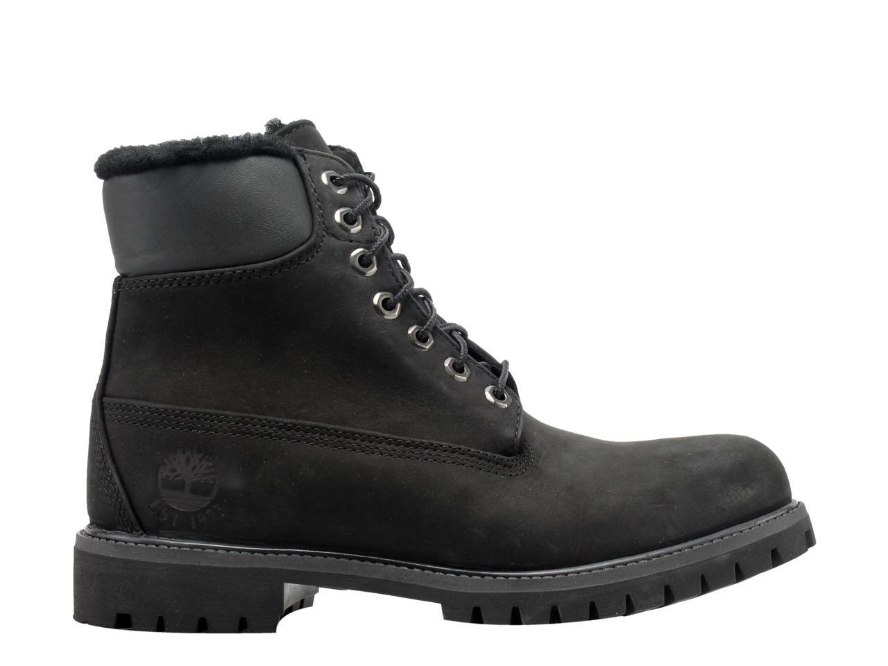 Timberland 6-Inch Premium Fur Line Black Men's Boots A16GB Size 7.5 ...