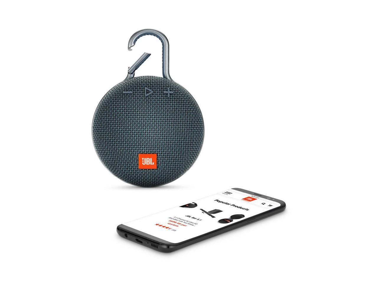JBL Clip 3 Portable Bluetooth Waterproof Speaker (Blue)