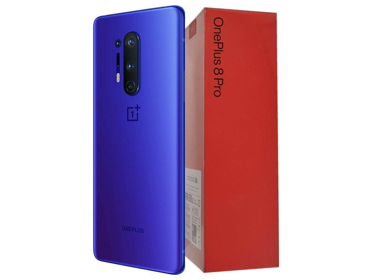 スマートフォン/携帯電話 スマートフォン本体 OnePlus 8 Pro (5G) Dual-SIM IN2023 256GB/12GB RAM (GSM + CDMA) Factory  Unlocked Android Smartphone (Ultramarine Blue) - International Version