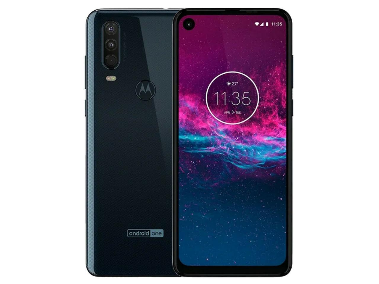 Motorola One Action Dual-SIM XT2013 128GB Factory Unlocked 4G/LTE  Smartphone - Denim Blue - Newegg.com