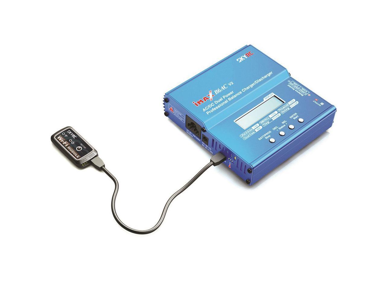SKYRC B6AC V2 Dual Power w/ Micro USB Port Version 2 Life : LiPo Pb Lead Acid AC/DC Professional RC Balancing Battery Charger & Discharger 6Amps, 50Watts LiIon NiMH NiCd Temperature Port,