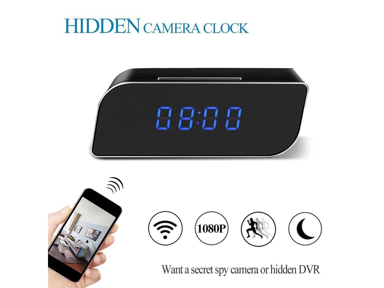 SecureGuard 1080P HD WiFi Wireless IP Wall Clock Hidden Security Nanny Cam Spy Camera Long 1 Year Battery Life Model