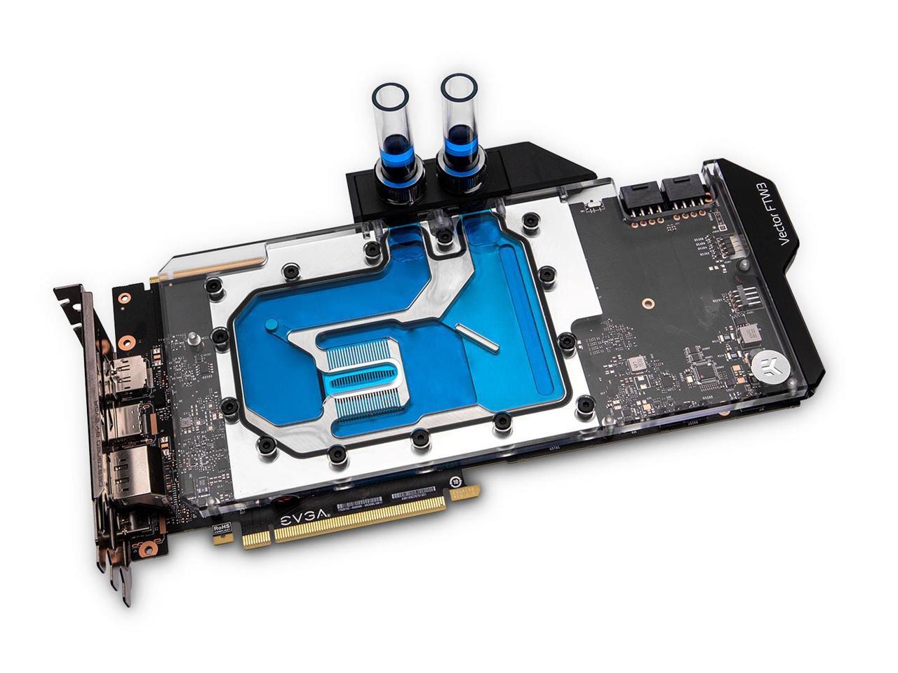 EKWB EKVector FTW3 RTX 2080 GPU Water Block, Nickel/Plexi