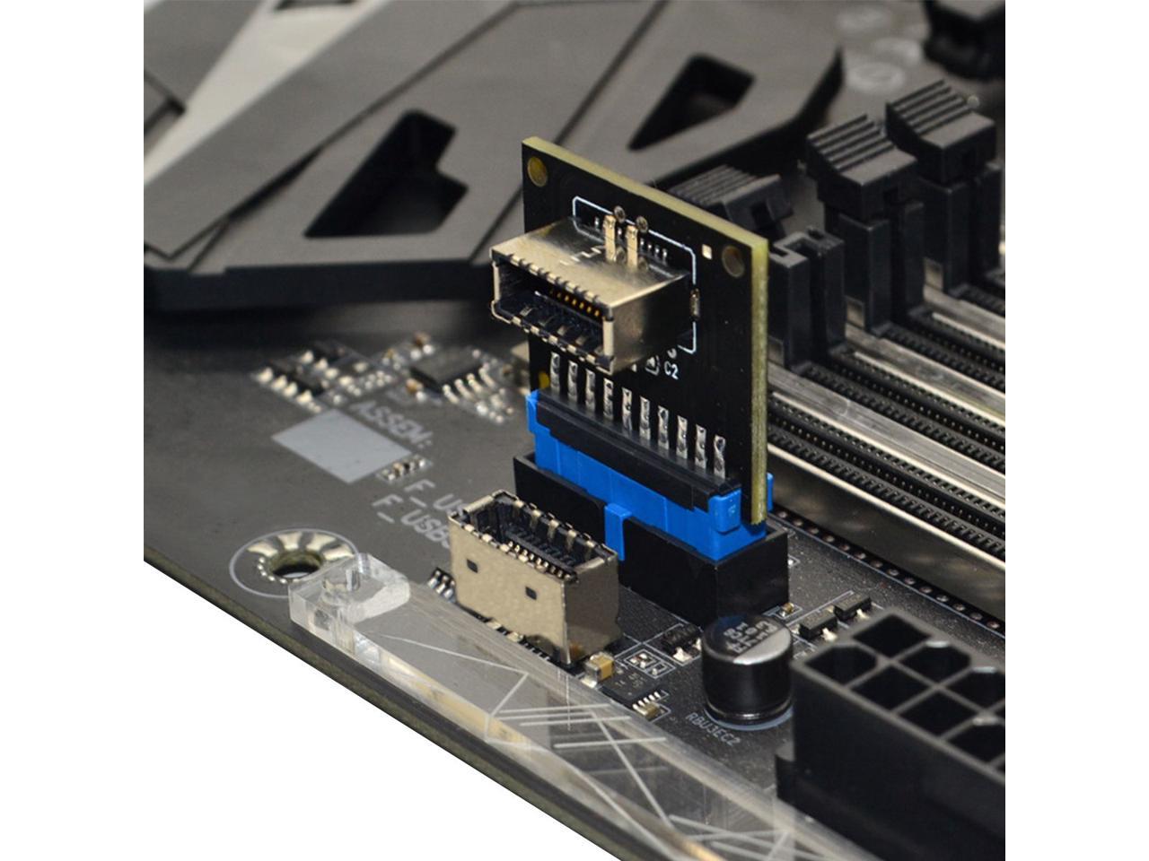 Cablecc USB 3.1 Front Panel Socket TypeE to USB 3.0 20Pin Header Male