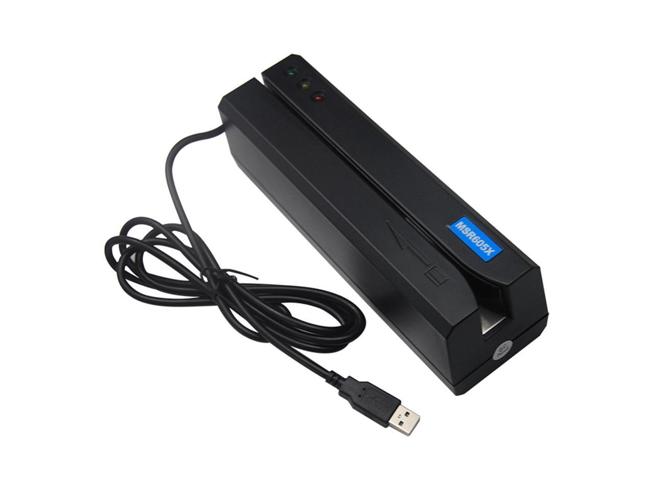 New USB MSRE206 Hico Encoder 3-Track Magnetic Stripe Credit Card Writer/Reader 