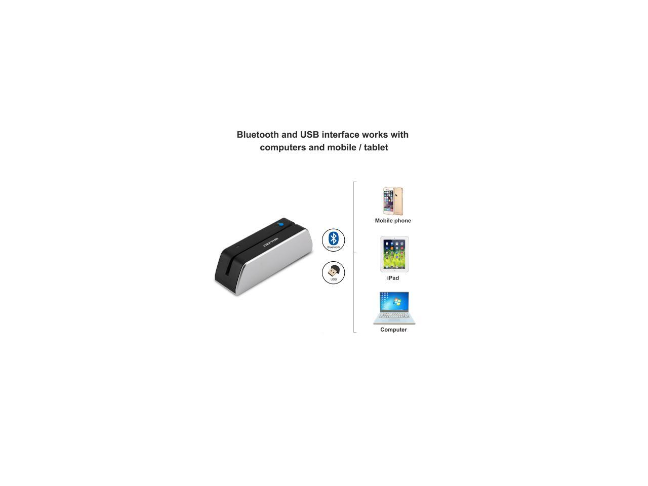 Deftun MSR X6(BT) Bluetooth Credit Card Reader Writer Encoder