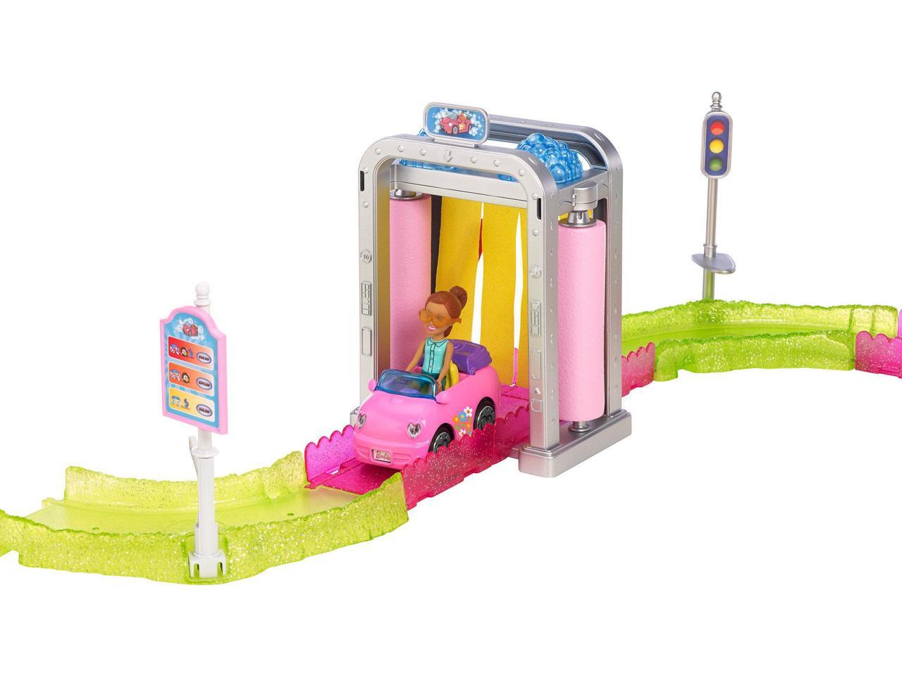 barbie on the go car wash playset