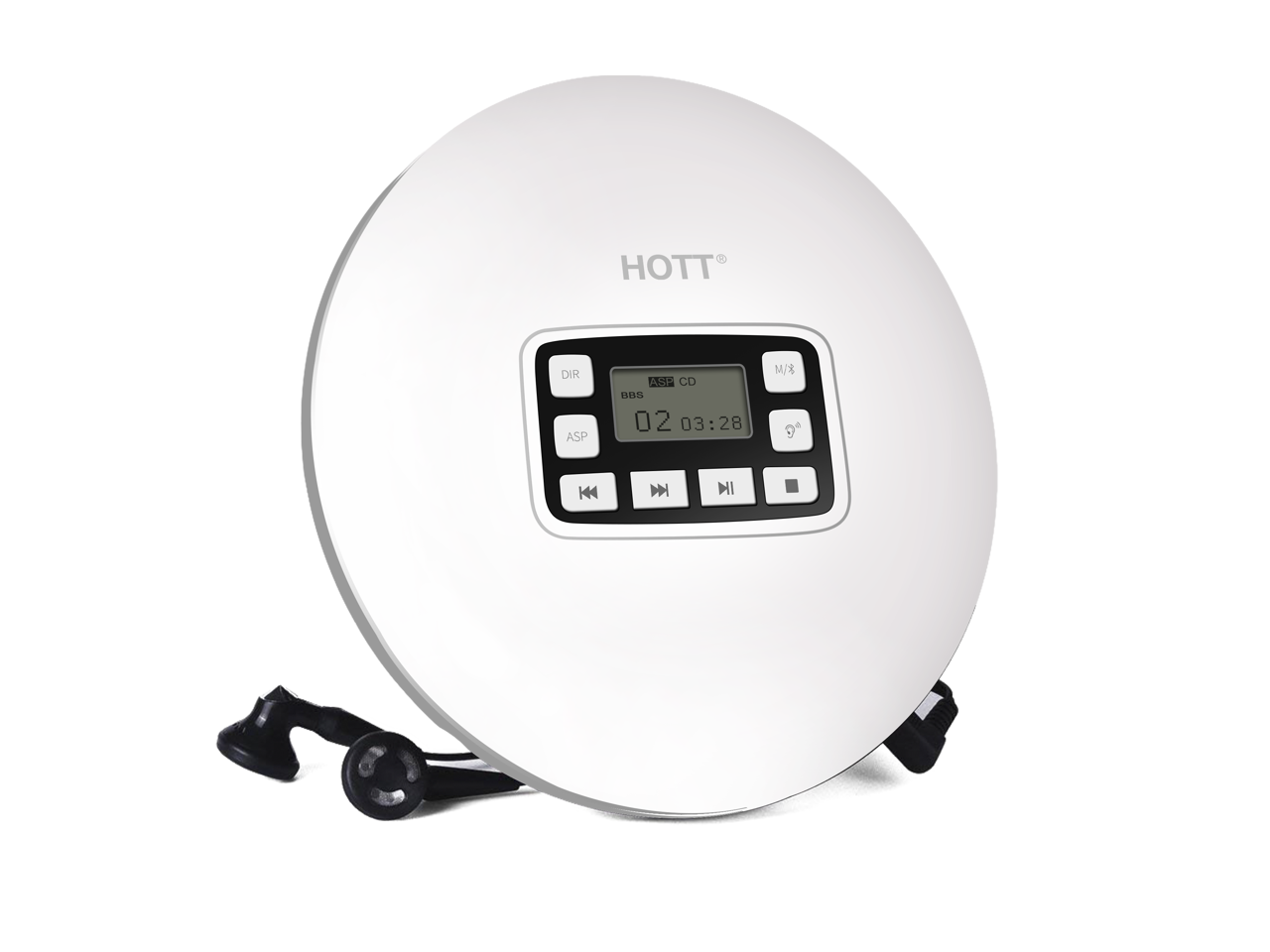 CD611T Bluetooth Portable CD Player LCD Display Anti-Skip Shockproof