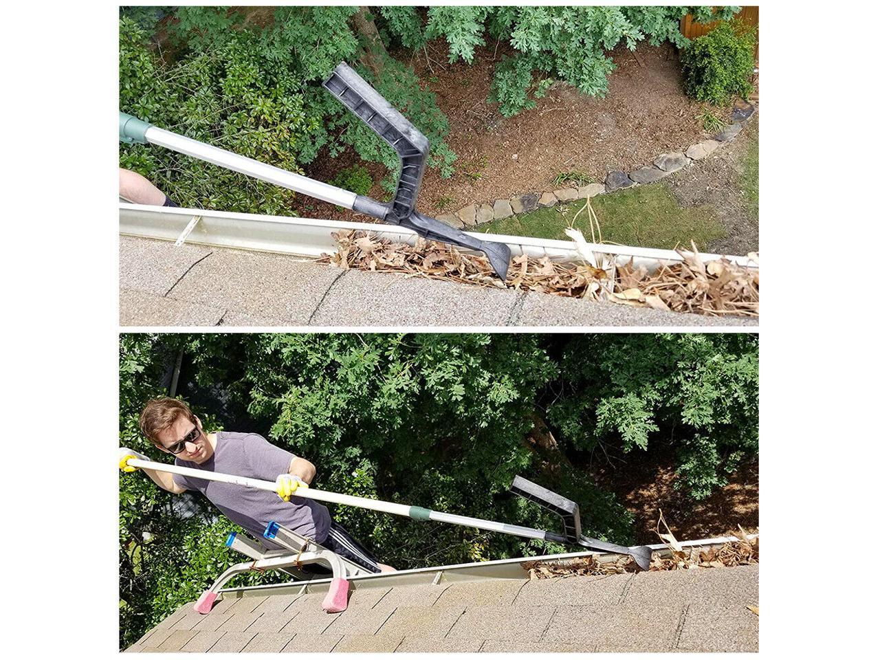 DIY Gutter Cleaning Tool Downspout Screen Debris Scoop Home Garden Roof