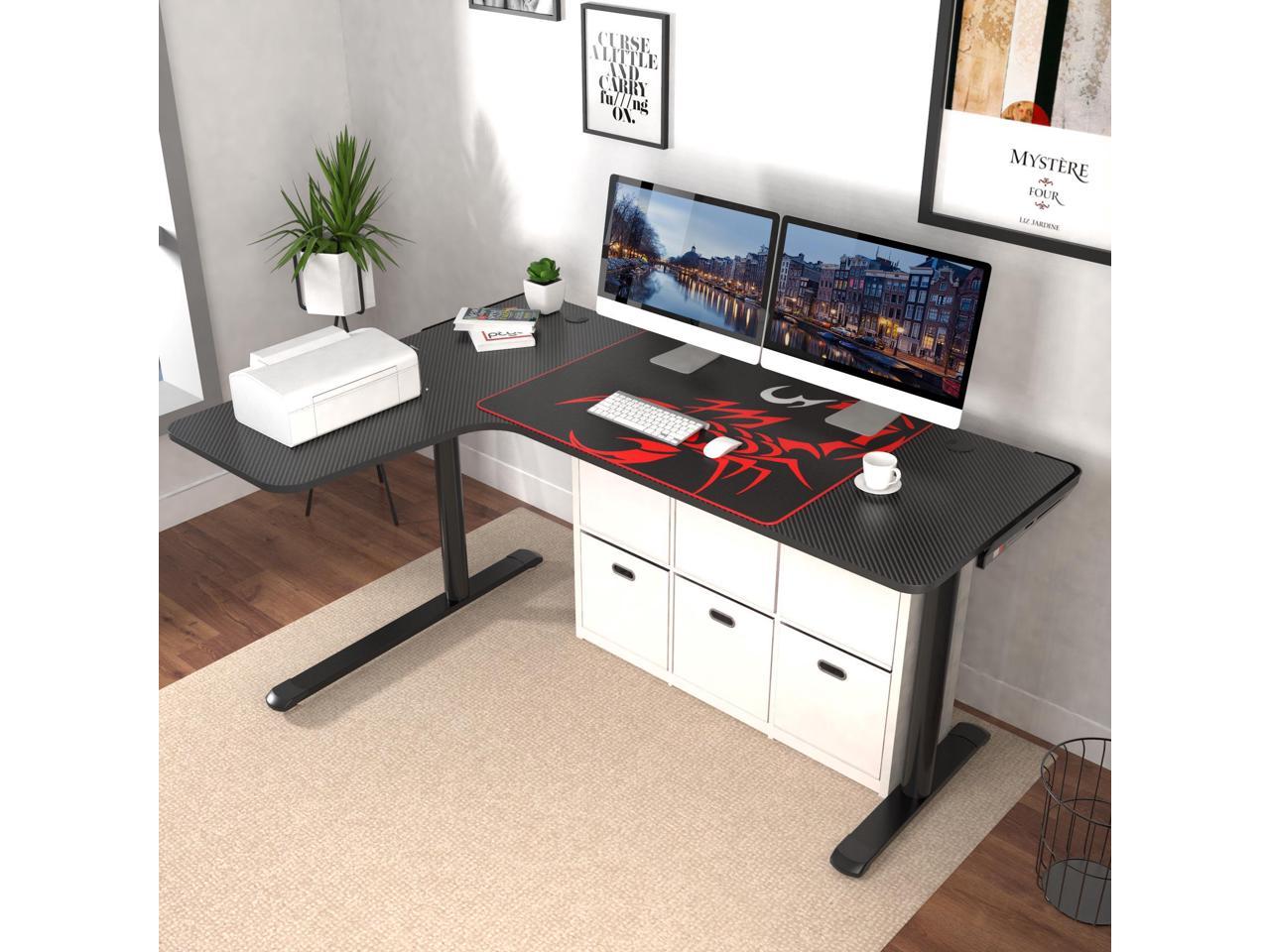 l shaped gaming desk with cable management