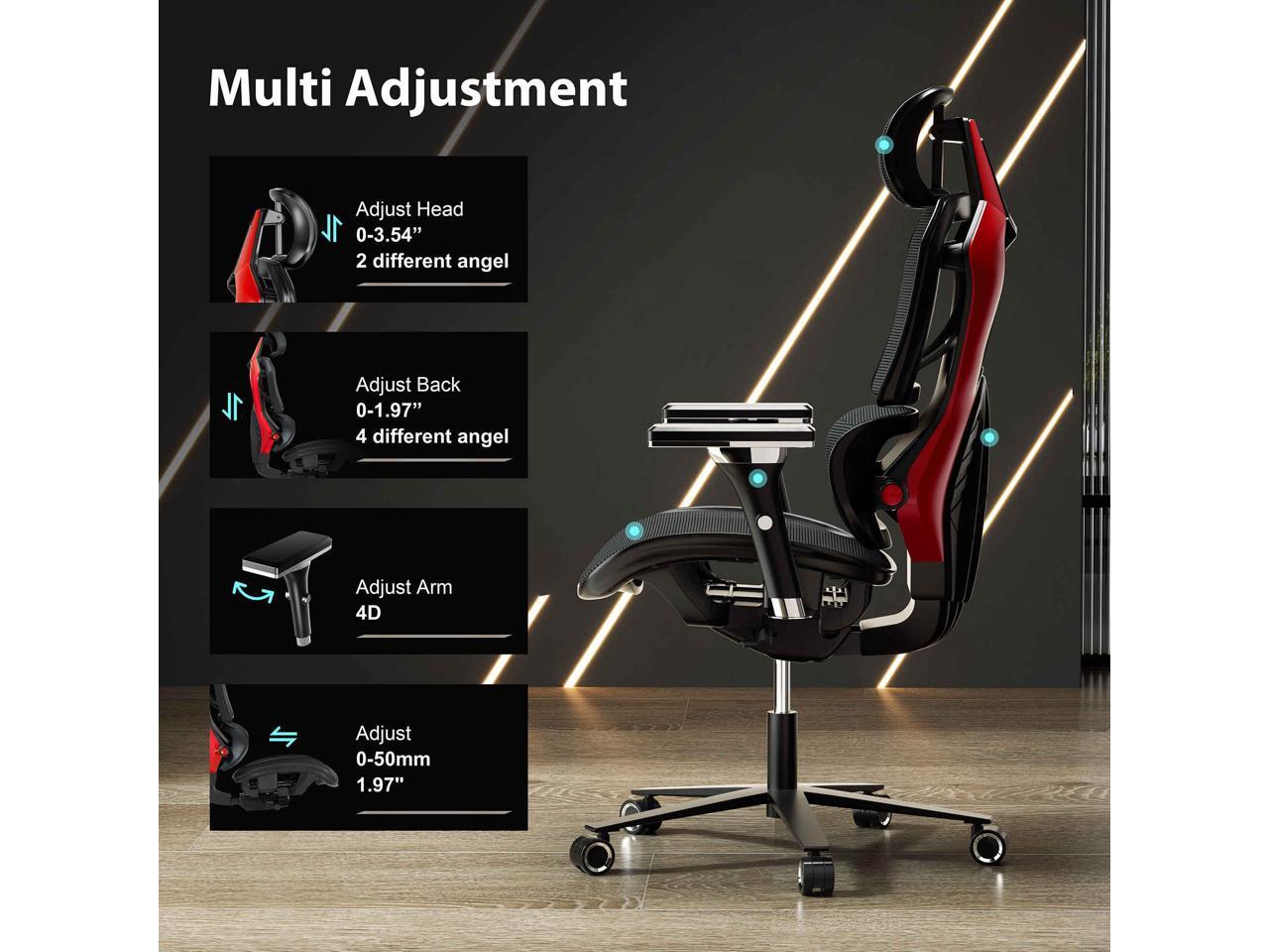 Eureka Ergonomic TYPHON Video Gaming Chair Ergonomic Mesh Chair for ...