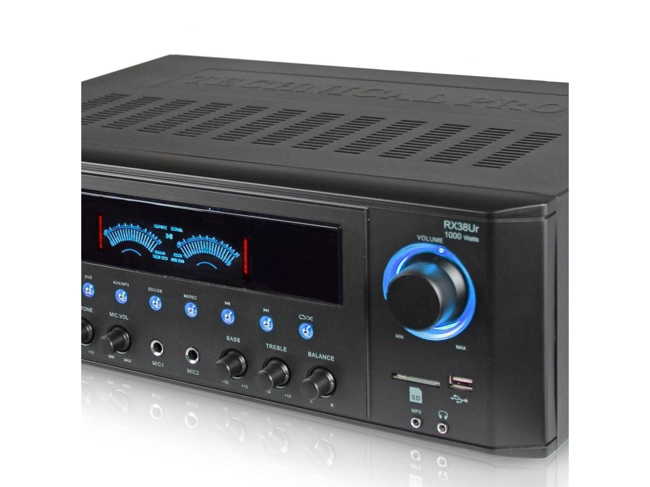 New Technical Pro 1000W Professional Audio Receiver with USB/SD Card
