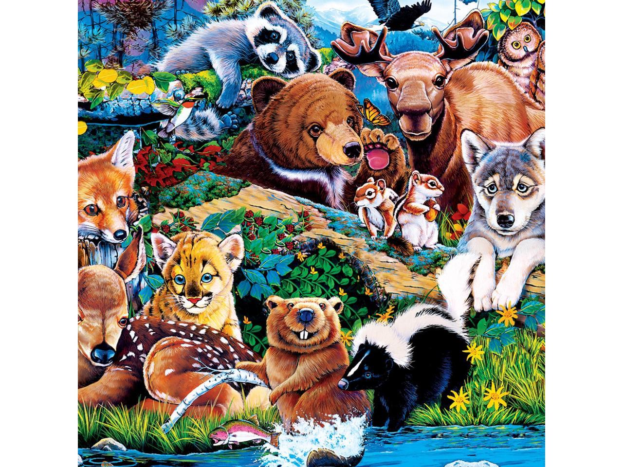 World of Animals 4 Pack 100 Piece Puzzles
