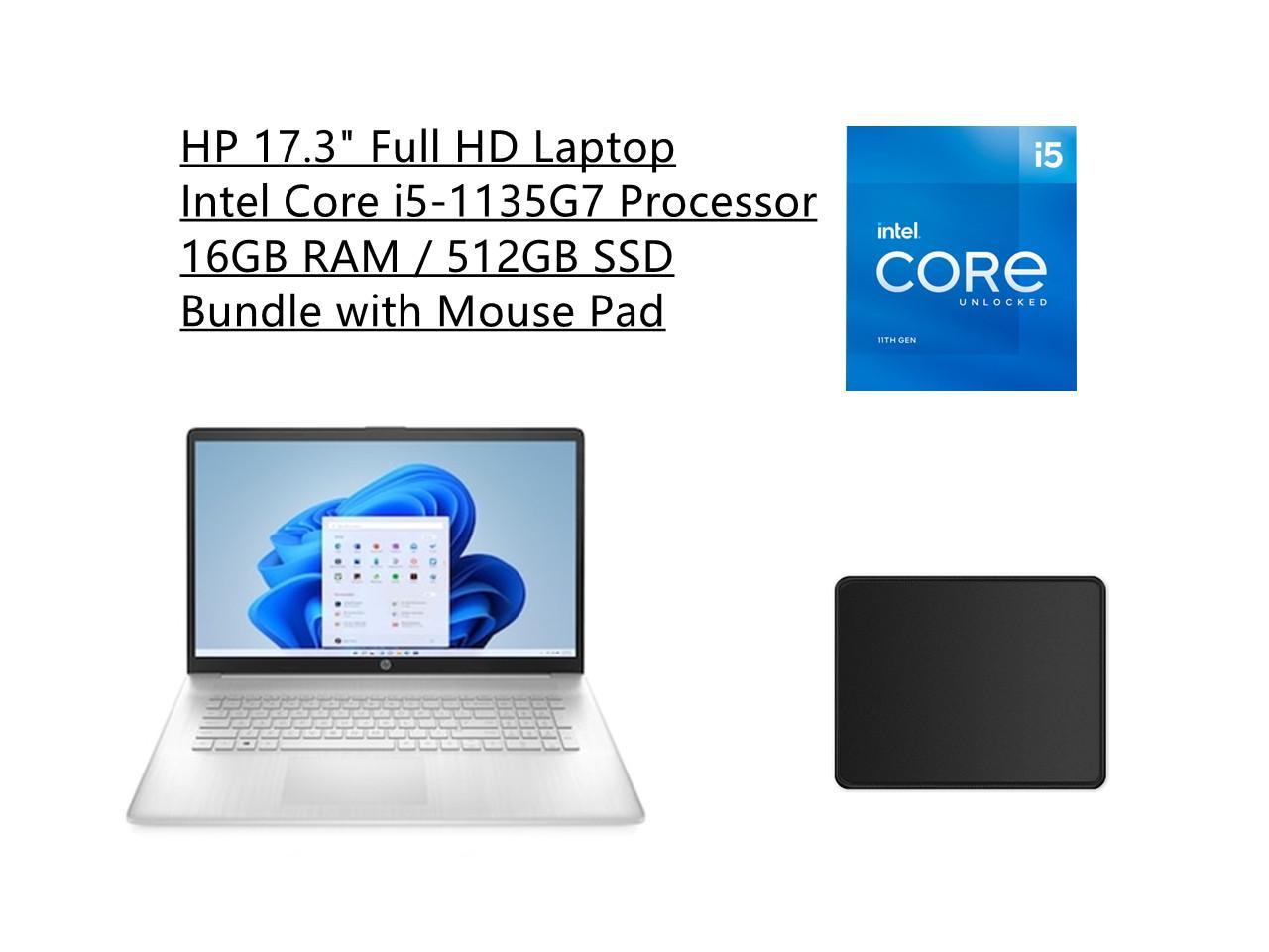 Pijnstiller overdracht Schipbreuk New HP 17.3" FHD Laptop | Intel Core i5-1135G7 Processor | 16GB RAM | 512GB  SSD| Natural Silver | Windows 11 Home | Bundle with Mouse Pad - Newegg.com