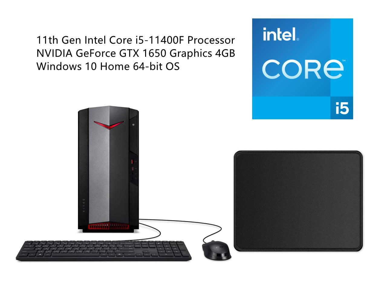Acer Nitro Premium Gaming Desktop | 11th Gen Intel Core i5-11400F 6-Core |  16GB RAM | 512GB SSD | NVIDIA GeForce GTX 1650 | WiFi 6 | HDMI | USB-C | 