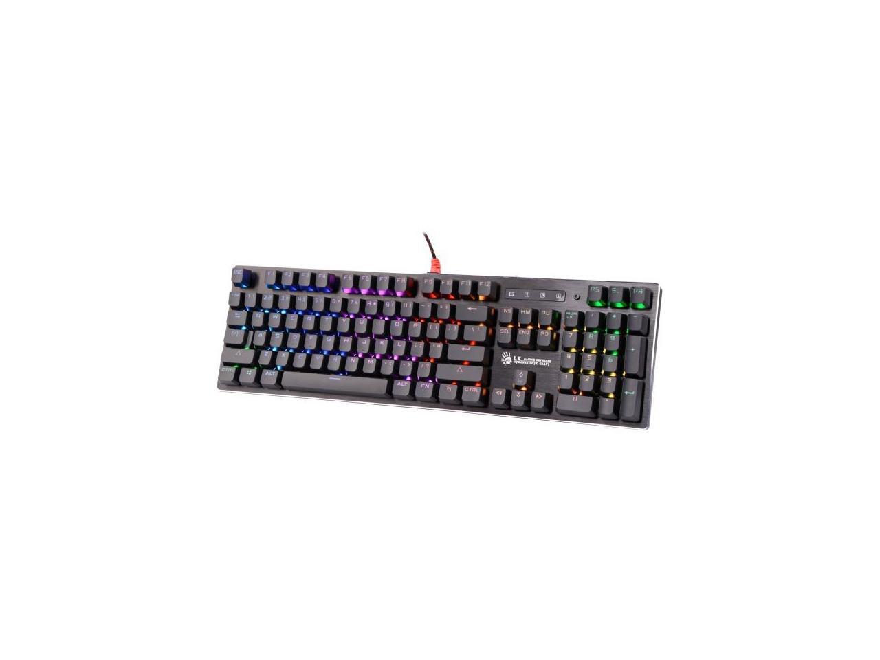 Bloody B820 Light Strike LK Optical Mechanical Gaming Keyboard RGB LED ...