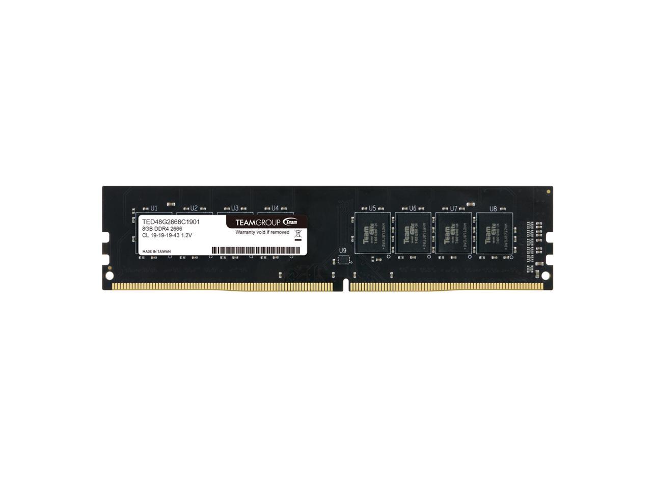 Teamgroup Elite Ddr4 8gb 1 X 8gb 2666mhz Pc4 Cl19 Udimm 2 Pin Desktop Memory Newegg Com