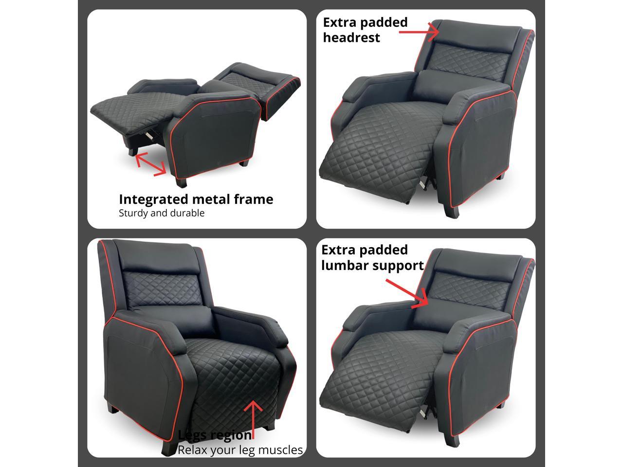 ViscoLogic RYZEN Gaming Manual Recliner Extra Padded Sofa Accent Chair